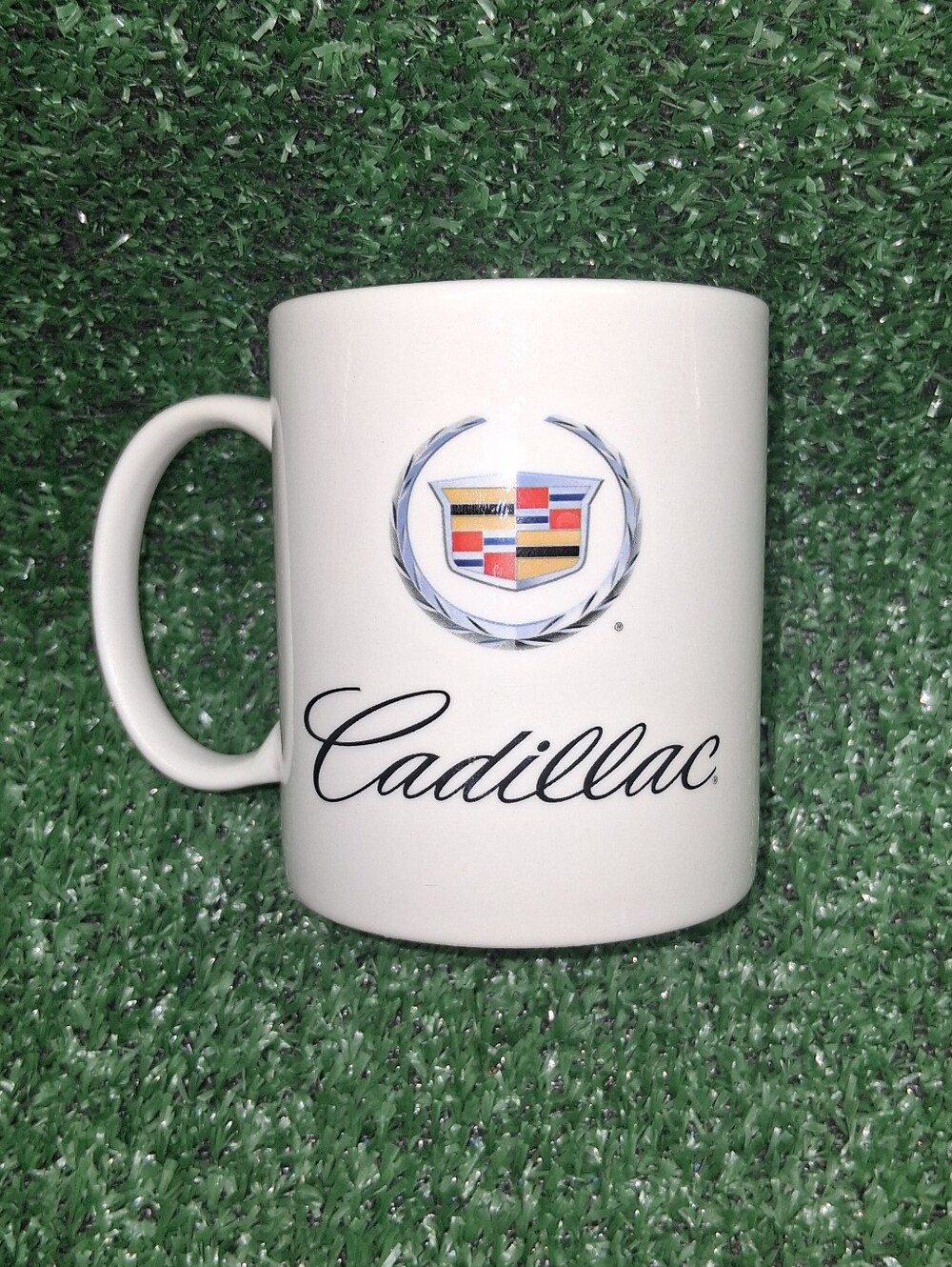 Cadillac Brand Coffee Mug. Cadillac Logo Mug - White - NEW!